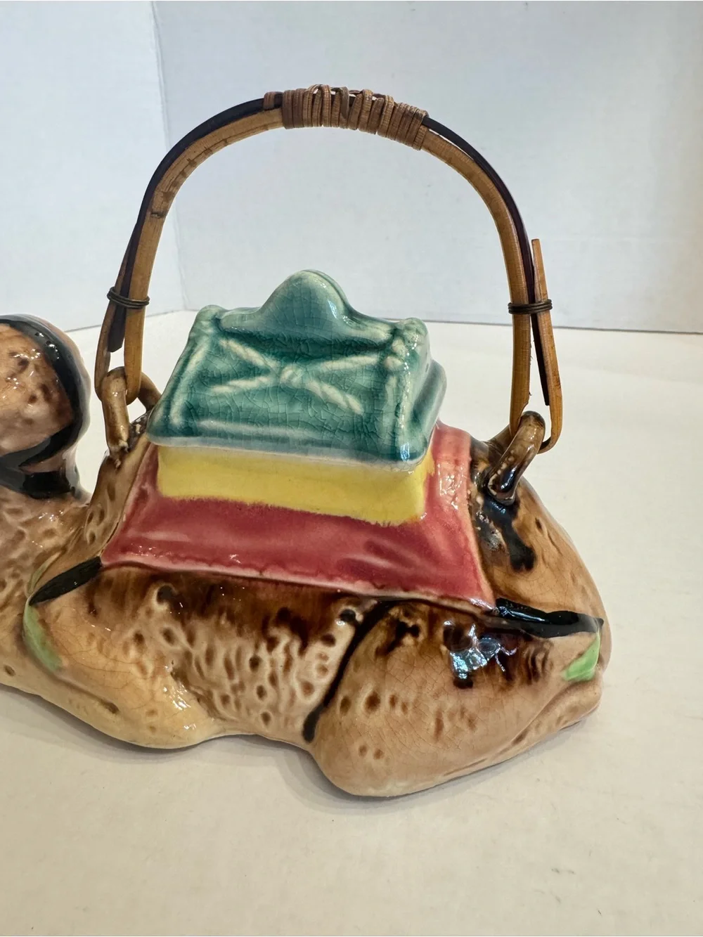 Arabian Caravan Camel Decorative Ceramic Pottery Teapot Vintage Made in Japan